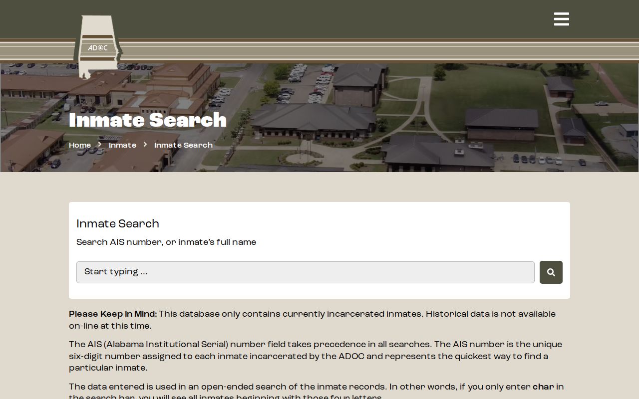 Washington County arrest follow-up through Alabama state prison search
